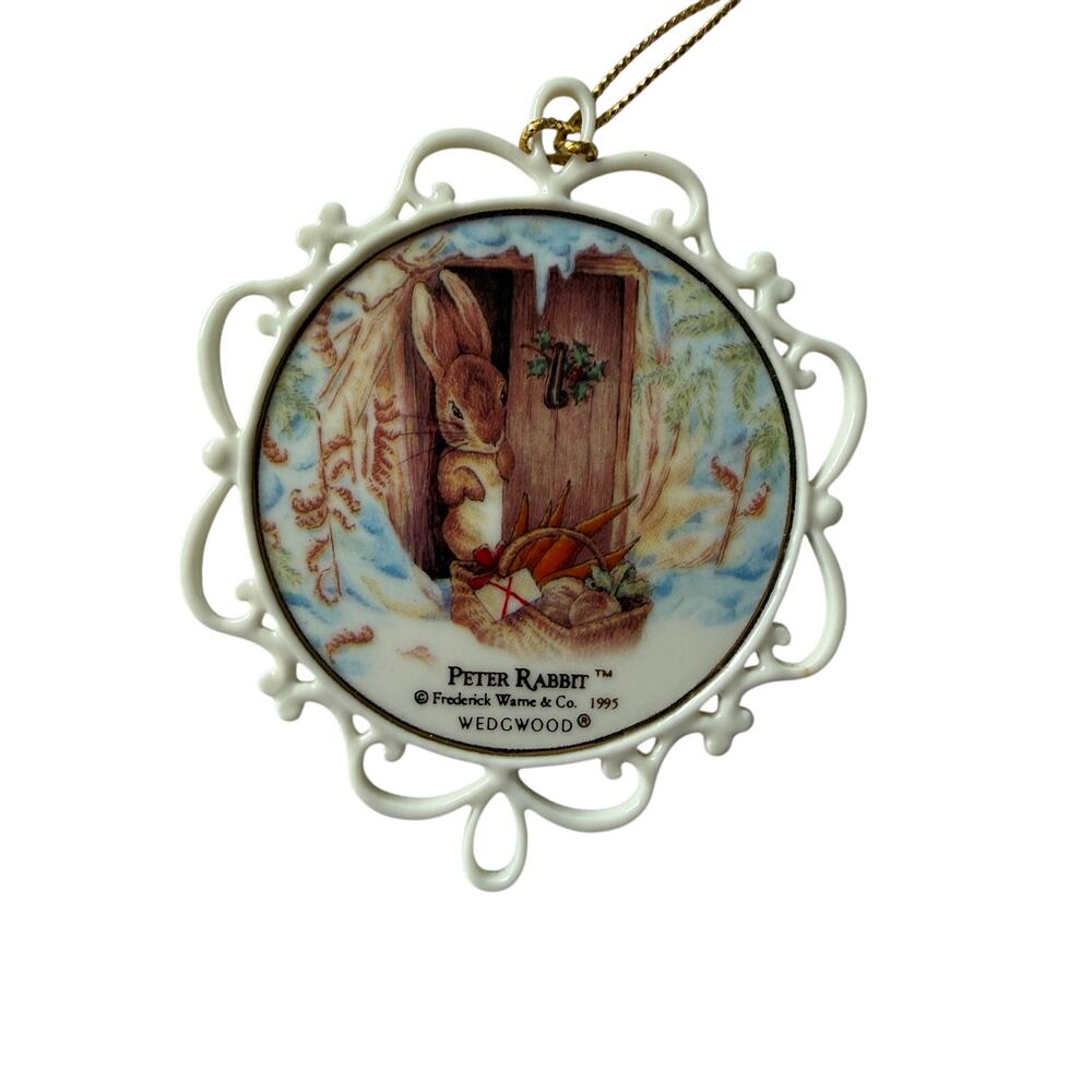 Wedgwood Peter Rabbit 1995 Porcelain Christmas Ornament